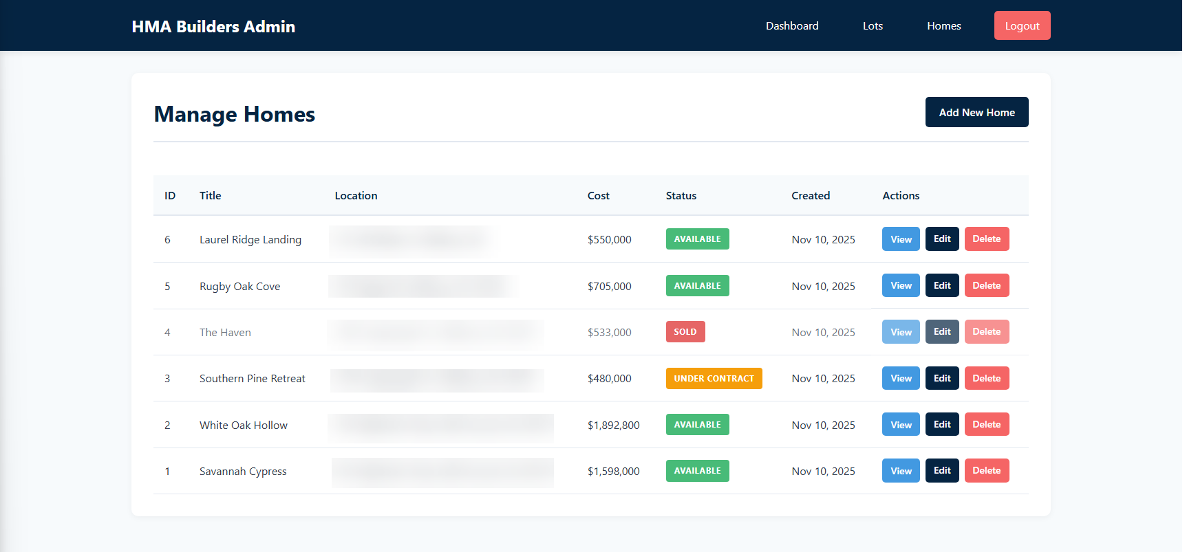 HMA Builder Web Application